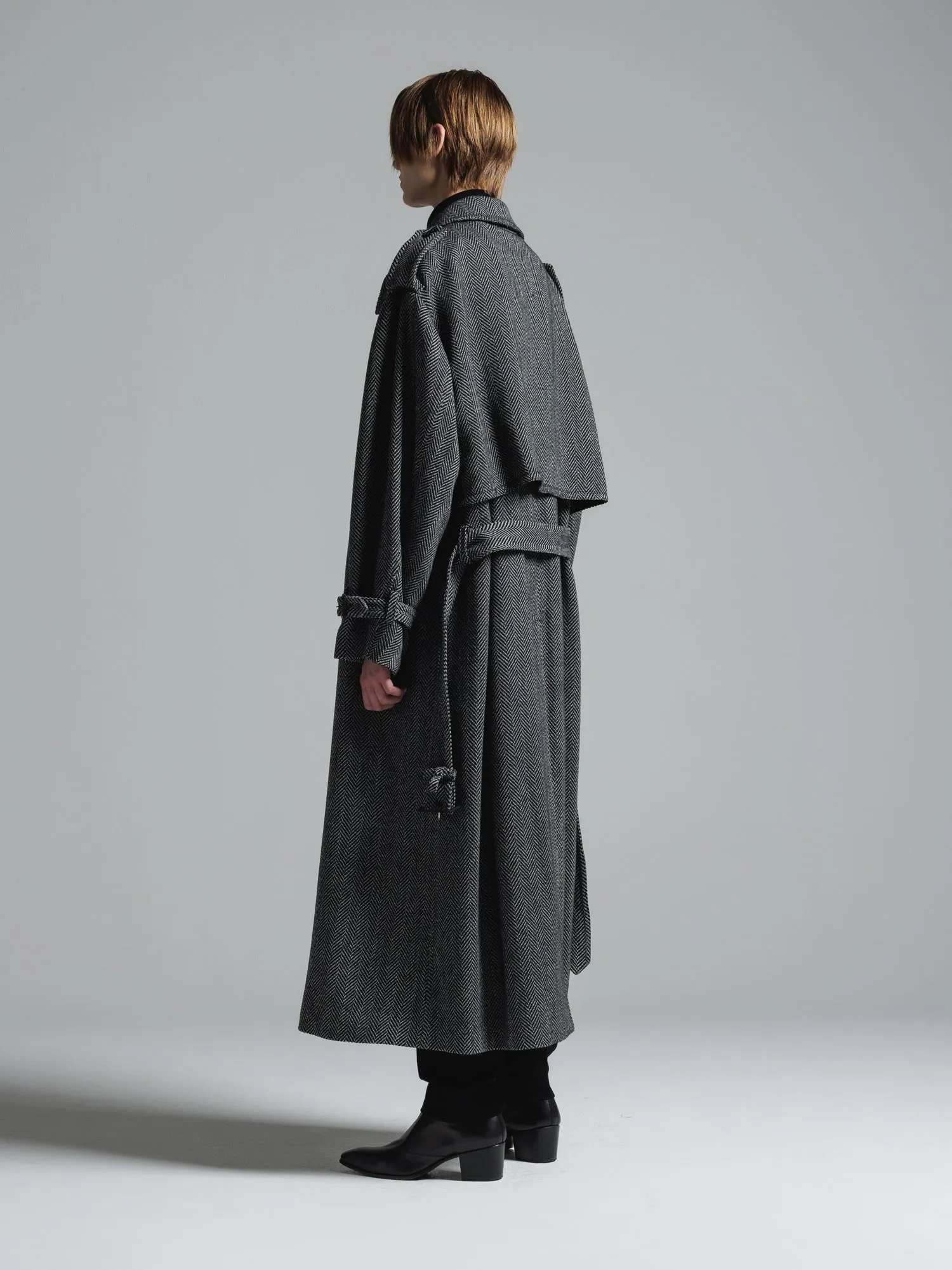 [予約商品] CERRUTI TWEED OVERSIZED MAXI TRENCH COAT [2025A/W]