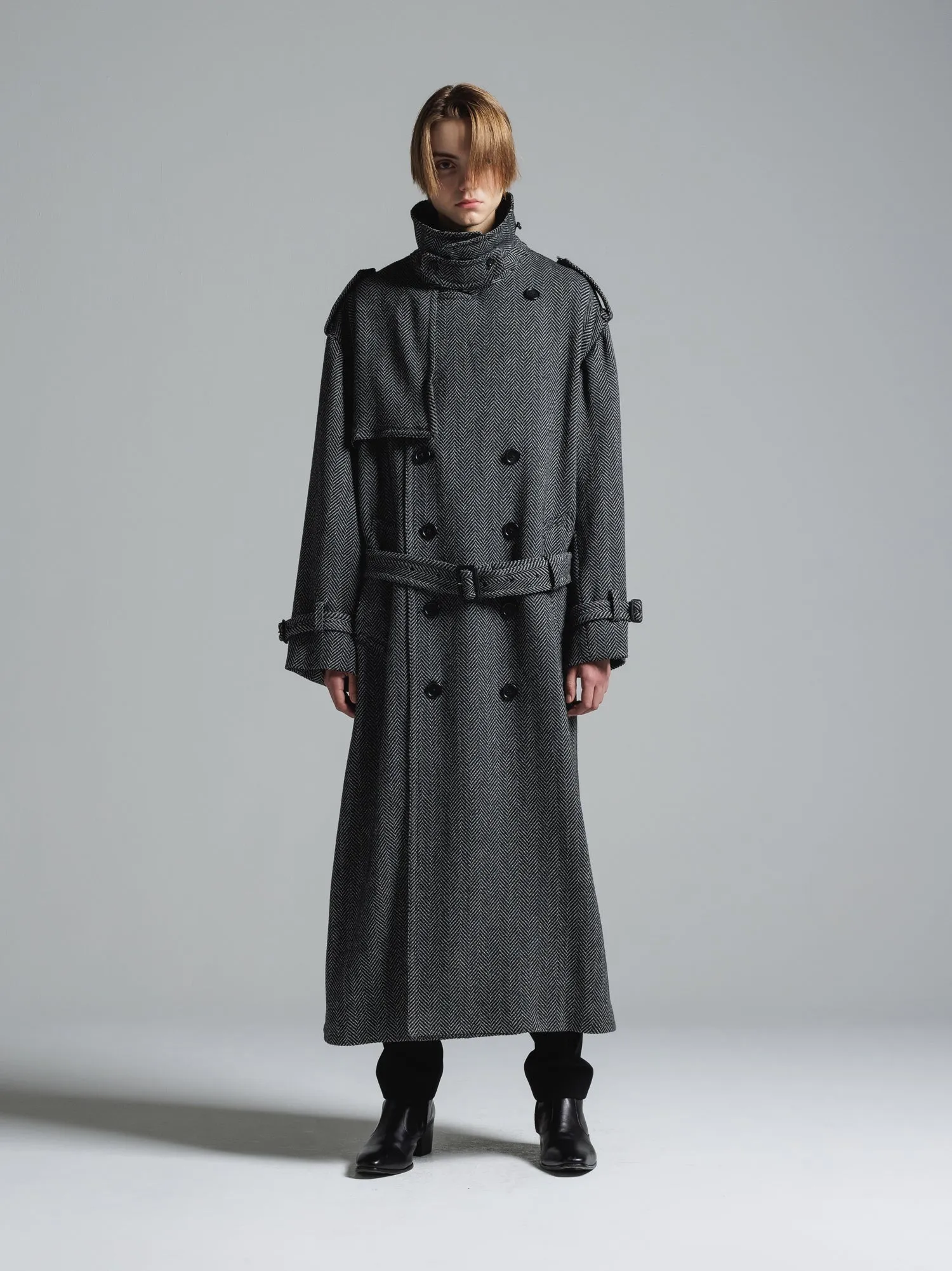[予約商品] CERRUTI TWEED OVERSIZED MAXI TRENCH COAT [2025A/W]