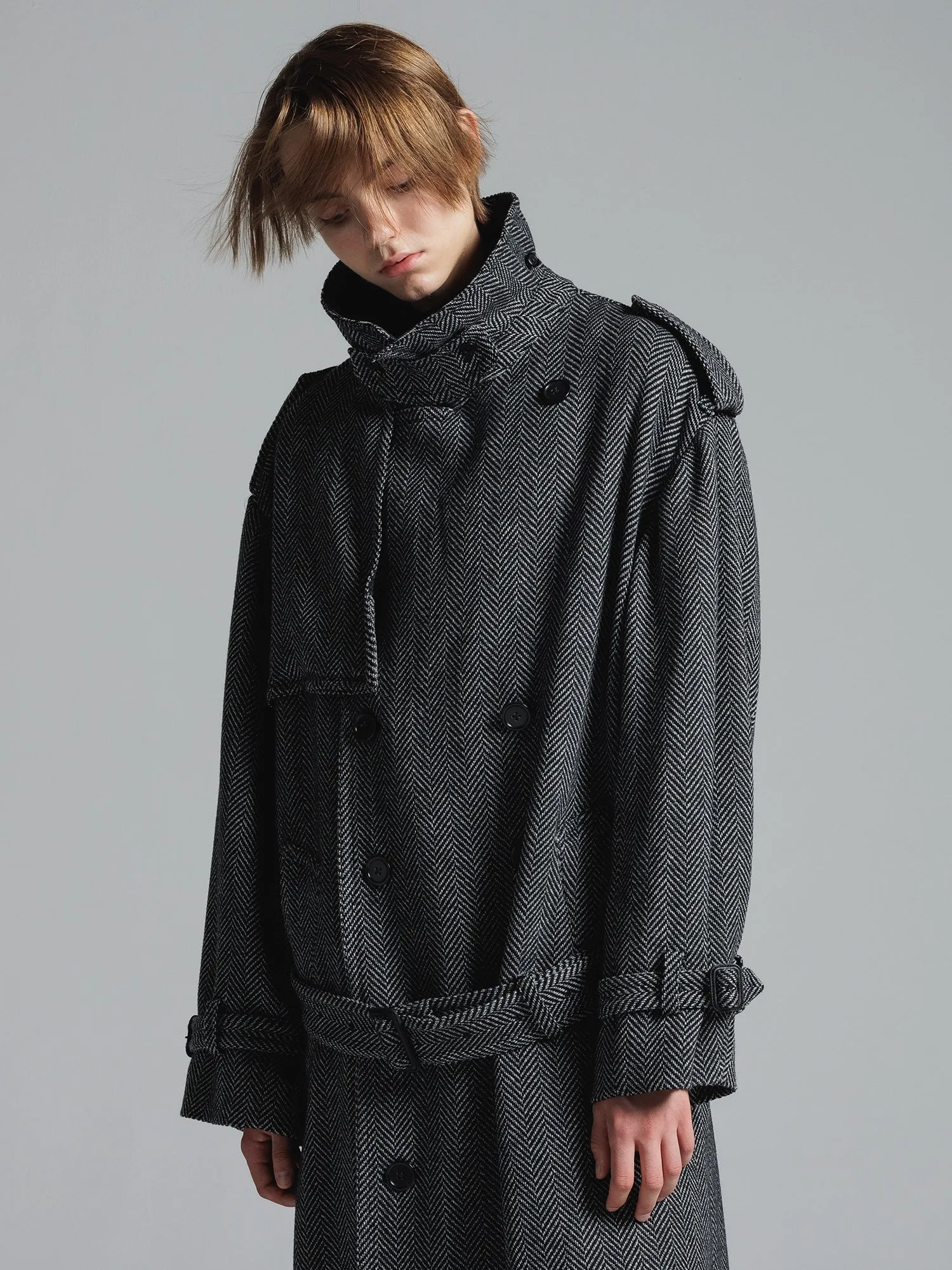 [予約商品] CERRUTI TWEED OVERSIZED MAXI TRENCH COAT [2025A/W]