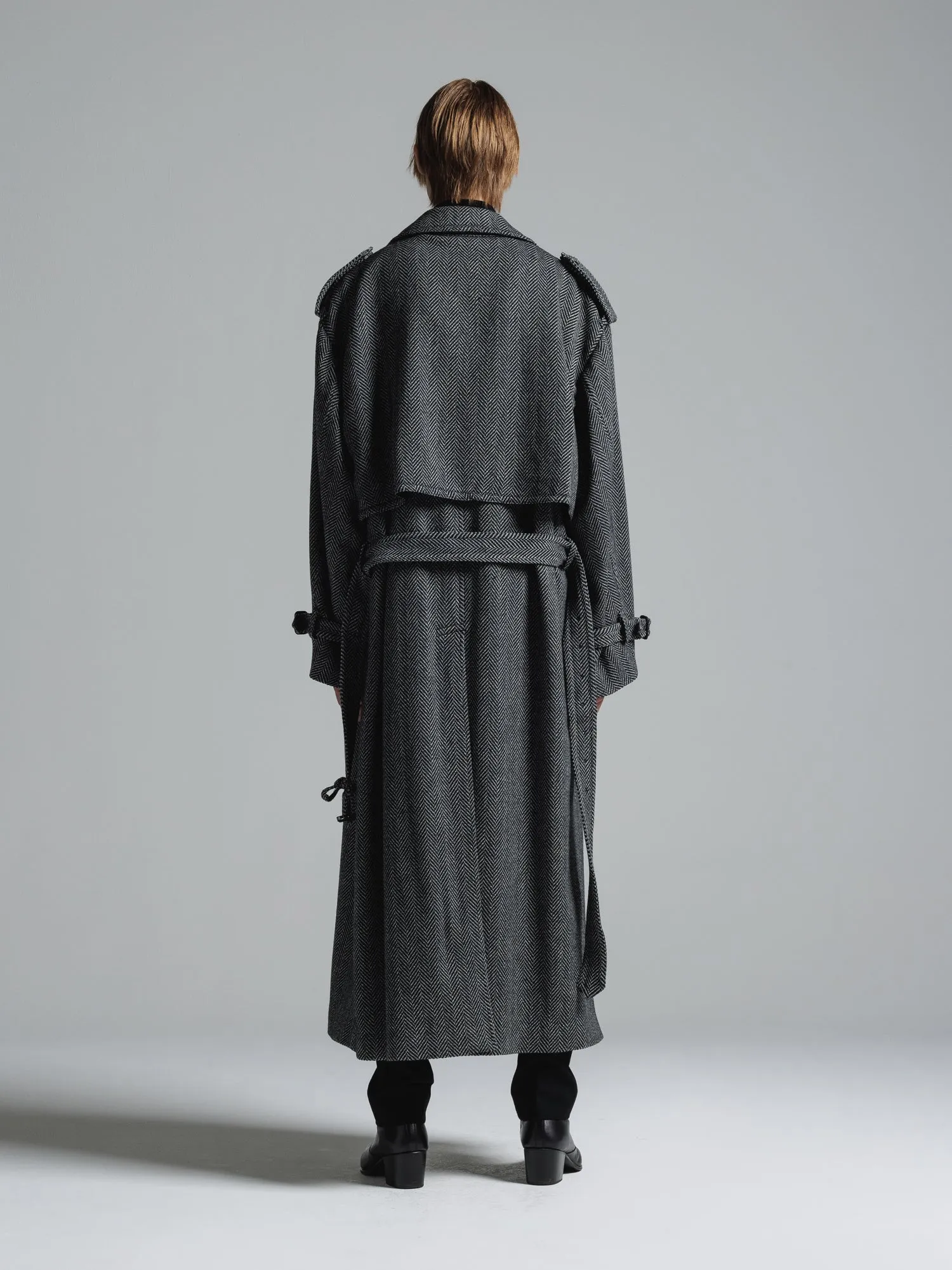 [予約商品] CERRUTI TWEED OVERSIZED MAXI TRENCH COAT [2025A/W]