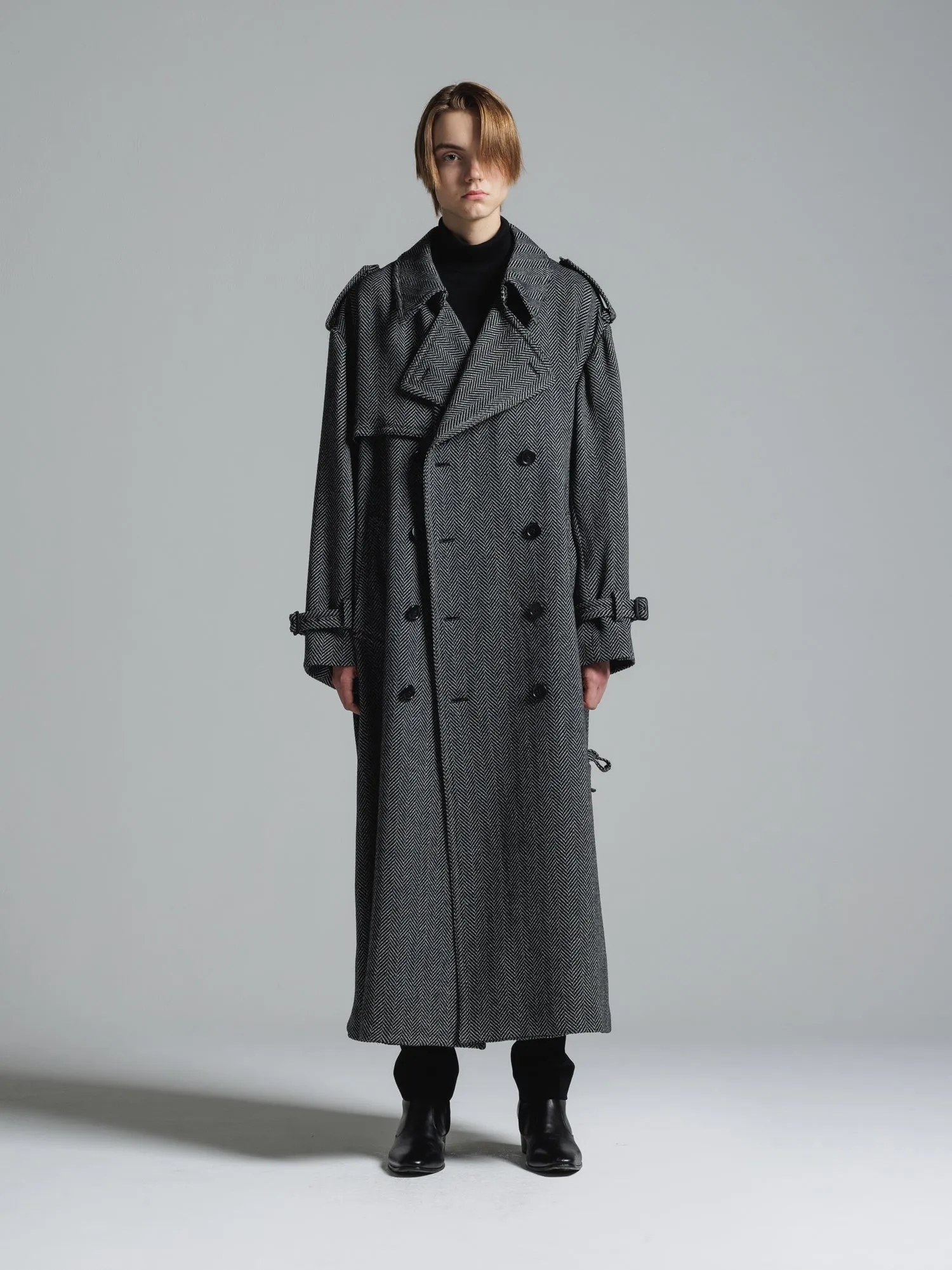 [予約商品] CERRUTI TWEED OVERSIZED MAXI TRENCH COAT [2025A/W]