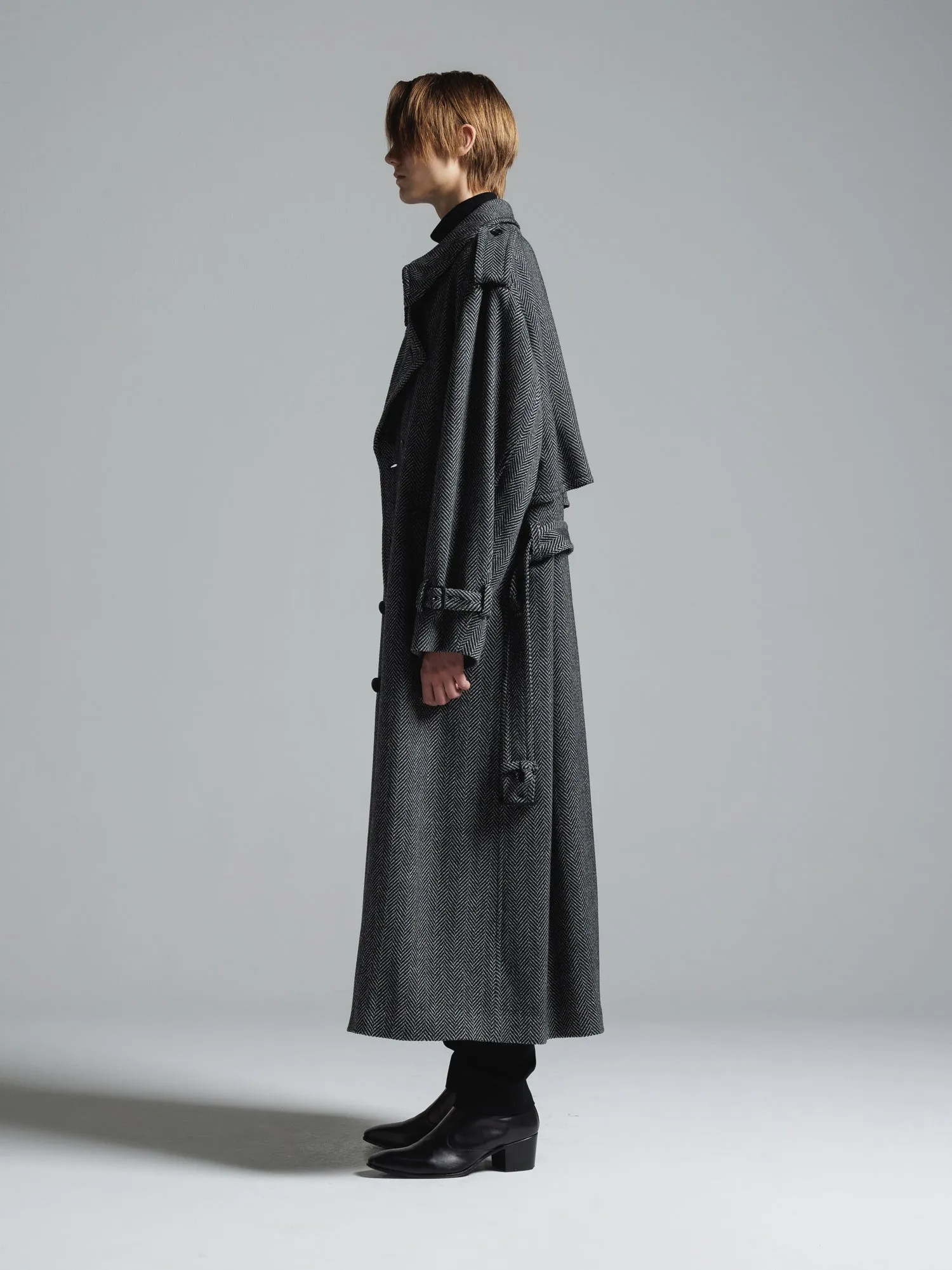 [予約商品] CERRUTI TWEED OVERSIZED MAXI TRENCH COAT [2025A/W]