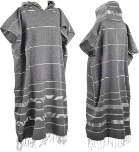 1pcs Large Turkish Cotton Poncho Towel Surf Poncho Changing Towel Robe with Hood and Front Pocket Absorbent Wearable Towel Hooded Beach Towel for Adult Man Women Surf Beach Pool and Swim (pink, L)