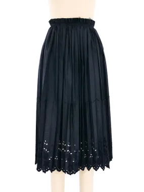 2002 Comme des Garcons Eyelet Pleated Apron Skirt