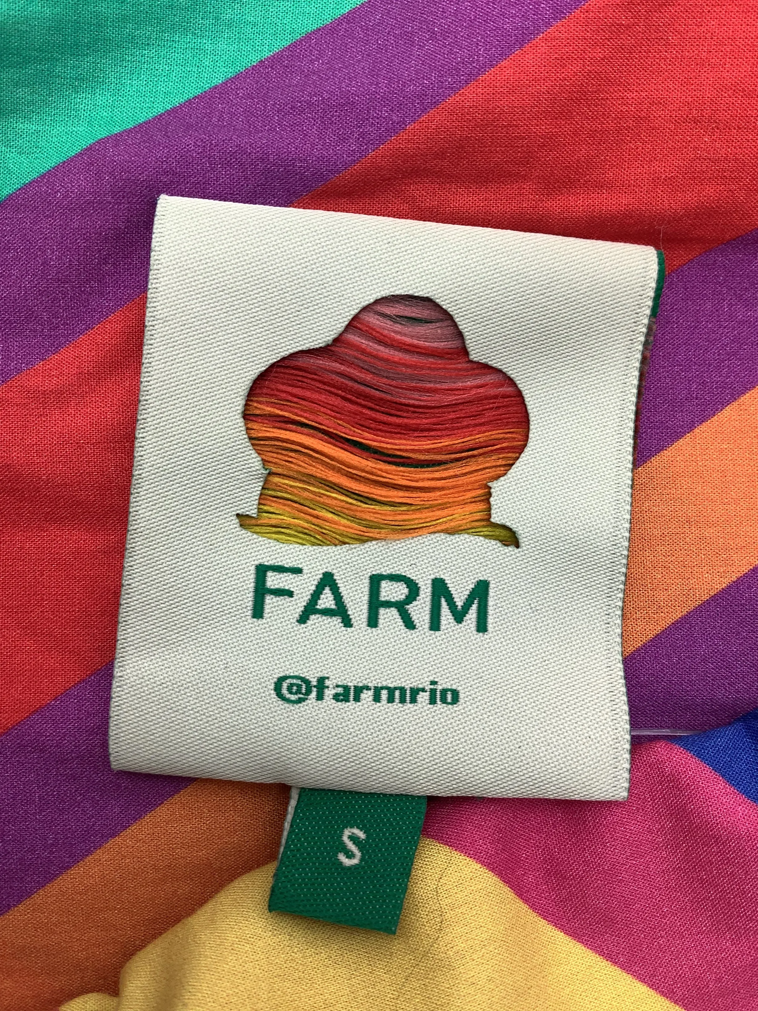 Anthropologie Farm Rio One Shoulder Crop Top Stripe Print Size: S