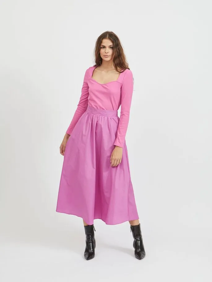 Ava Ribbed Top (Pink)