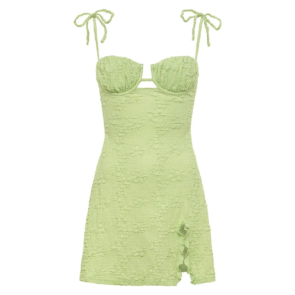 Avo Floral Petal Short Slip Dress