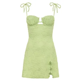 Avo Floral Petal Short Slip Dress