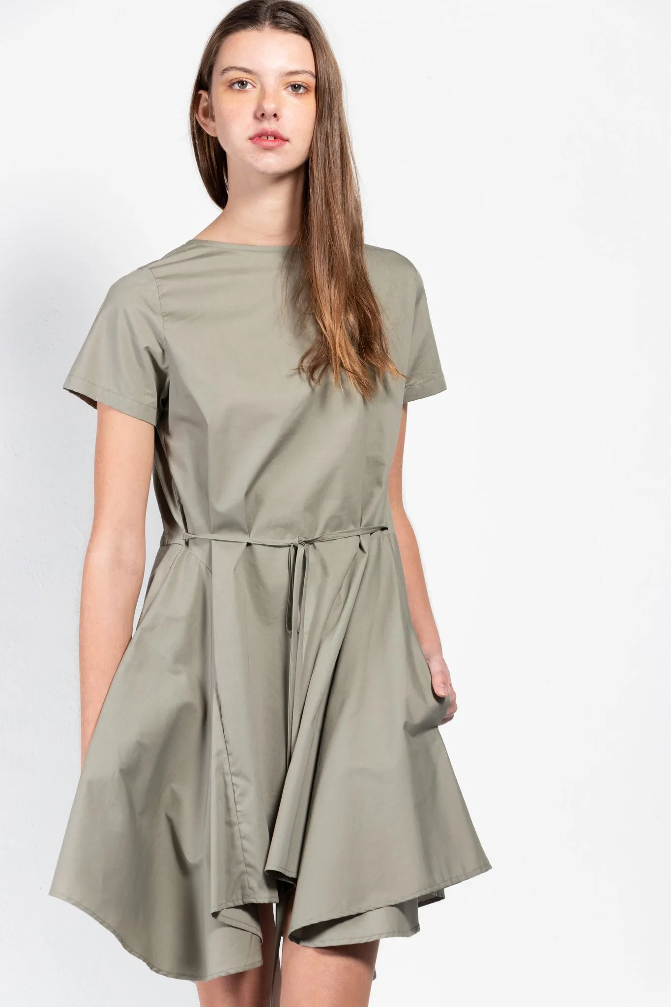 Bañador Open Back Pleated Cotton Dress