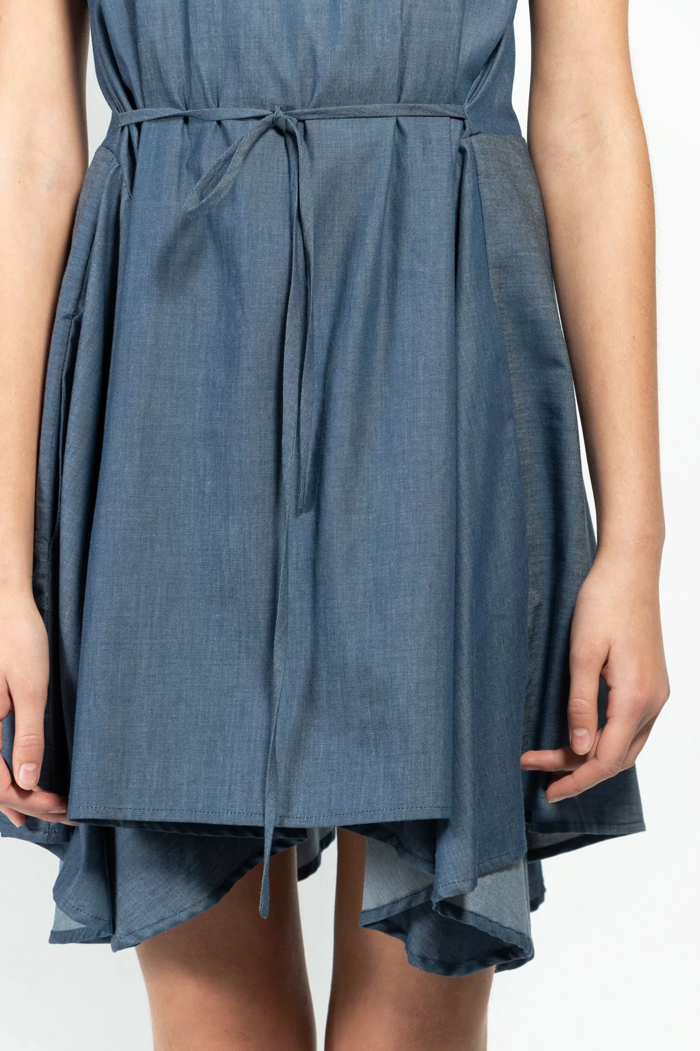 Bañador Open Back Pleated Cotton Dress