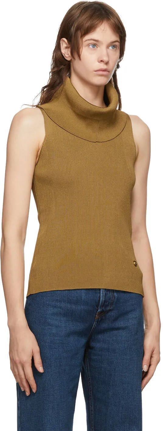 Balmain Beige Knit Turtleneck