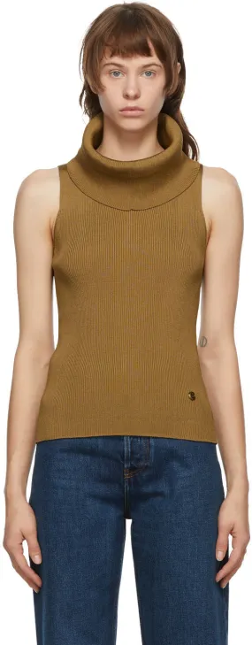Balmain Beige Knit Turtleneck