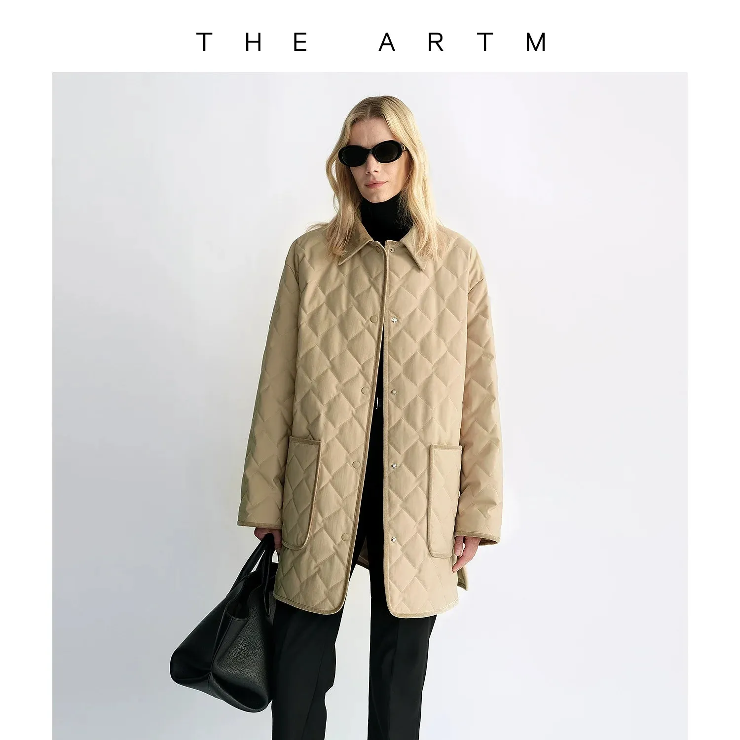Beige Quilted Diamond Jacket