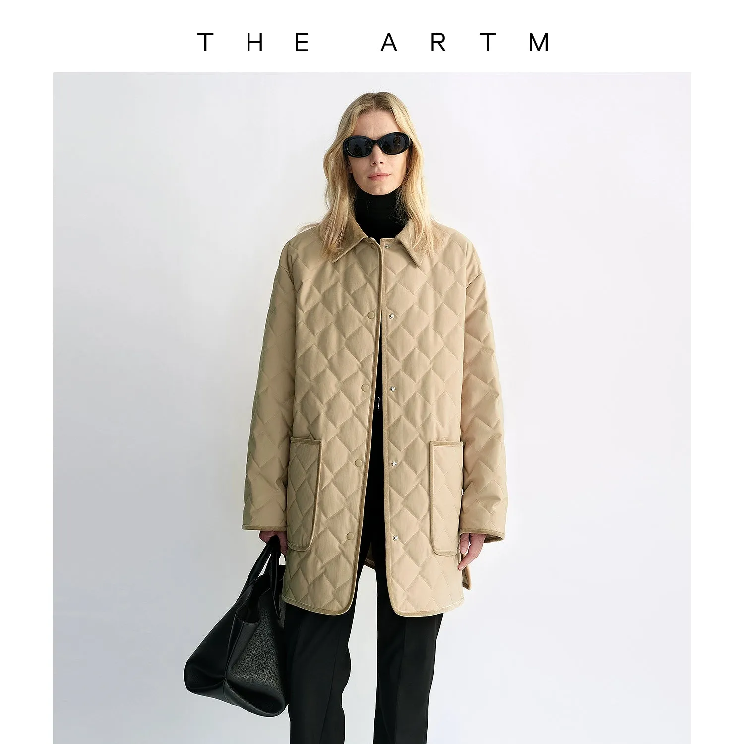 Beige Quilted Diamond Jacket