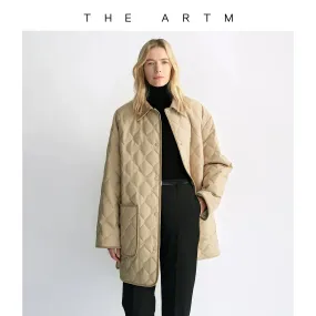 Beige Quilted Diamond Jacket