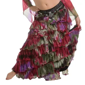 Belly Dance Patterned Ruffled Skirt | LA ROSA LEEHA