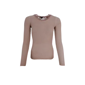 Black Colour BC Ivy rib top rose