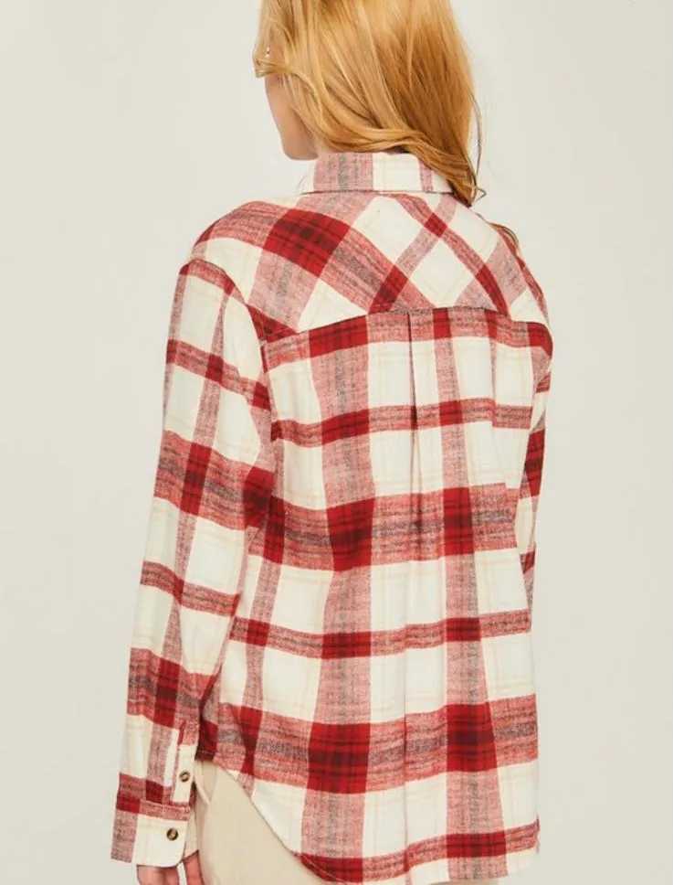 Brooklyn -Plaid Button up