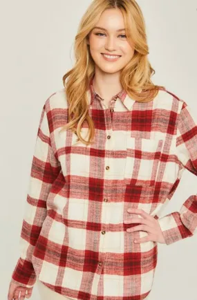 Brooklyn -Plaid Button up