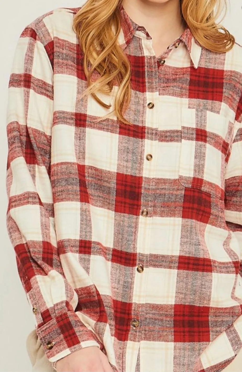 Brooklyn -Plaid Button up