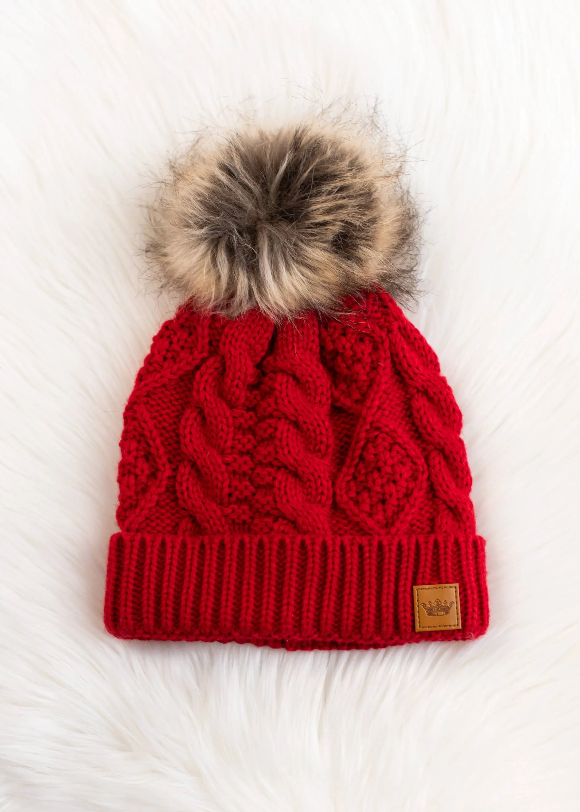 Cable Knit Pom Hat