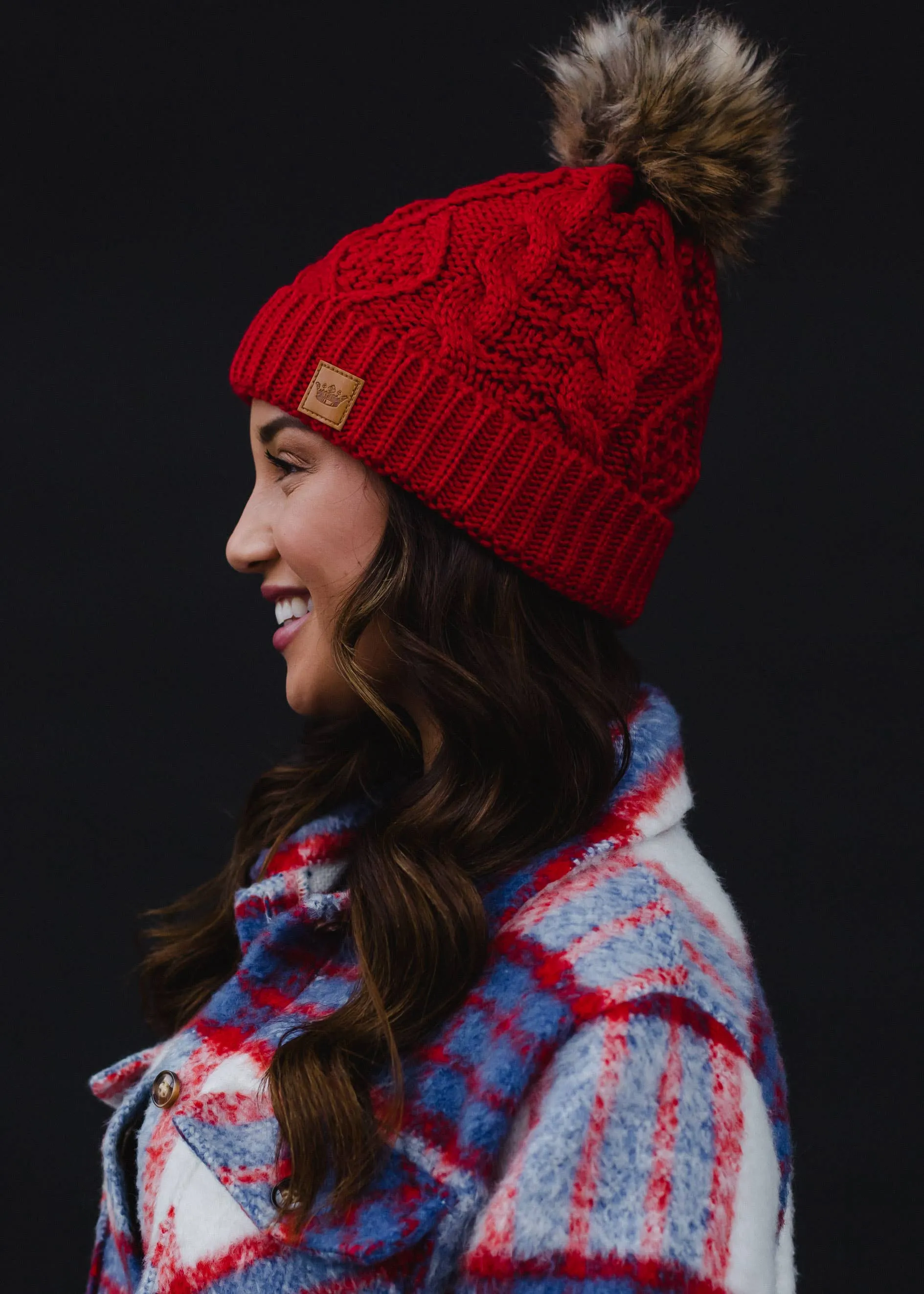 Cable Knit Pom Hat