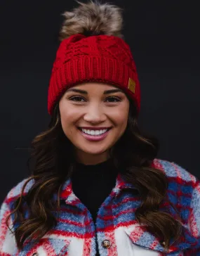 Cable Knit Pom Hat