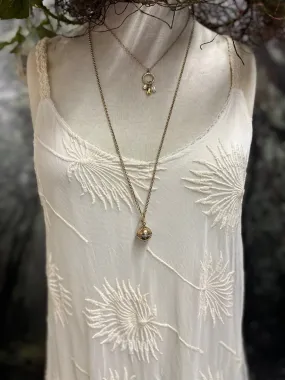 Cream lace slip dress