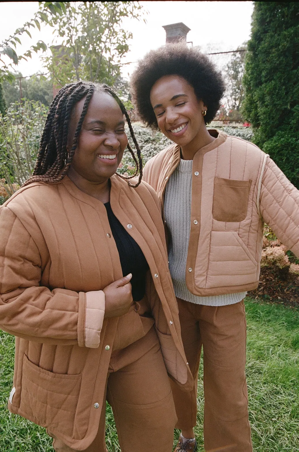 Cropped Quilted Jacket Clove