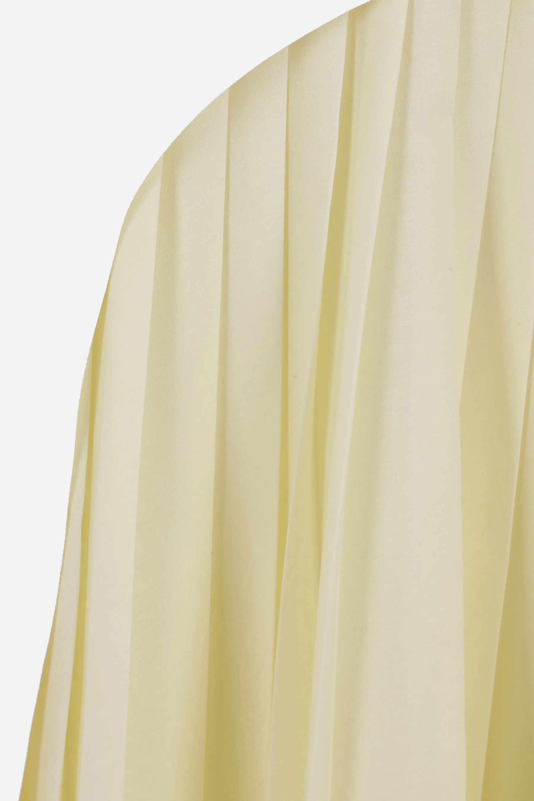 drill midi skirt with pleated insert