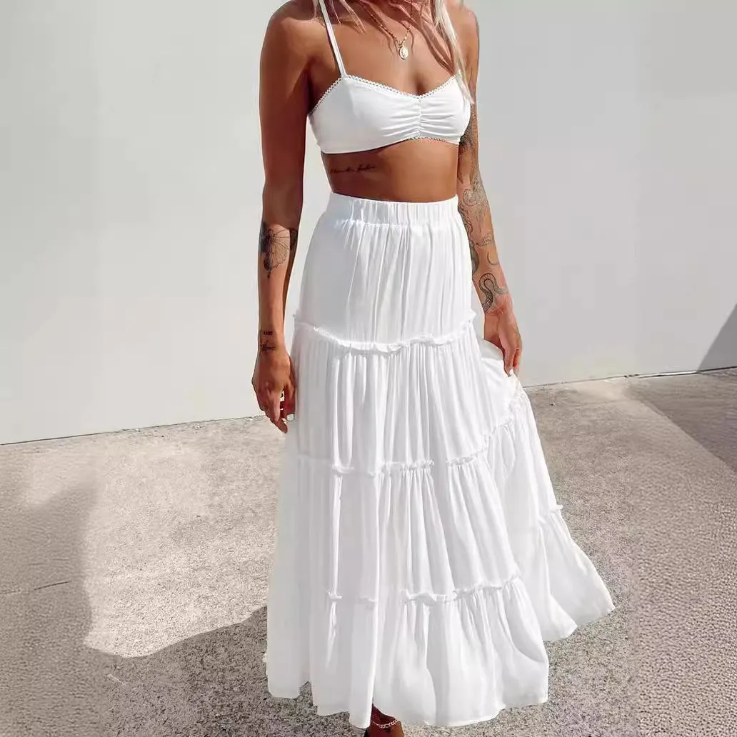 Girlary-shop business casual outfits 2024 Spring New Wind Power Supplier Sexy Cake Skirt
