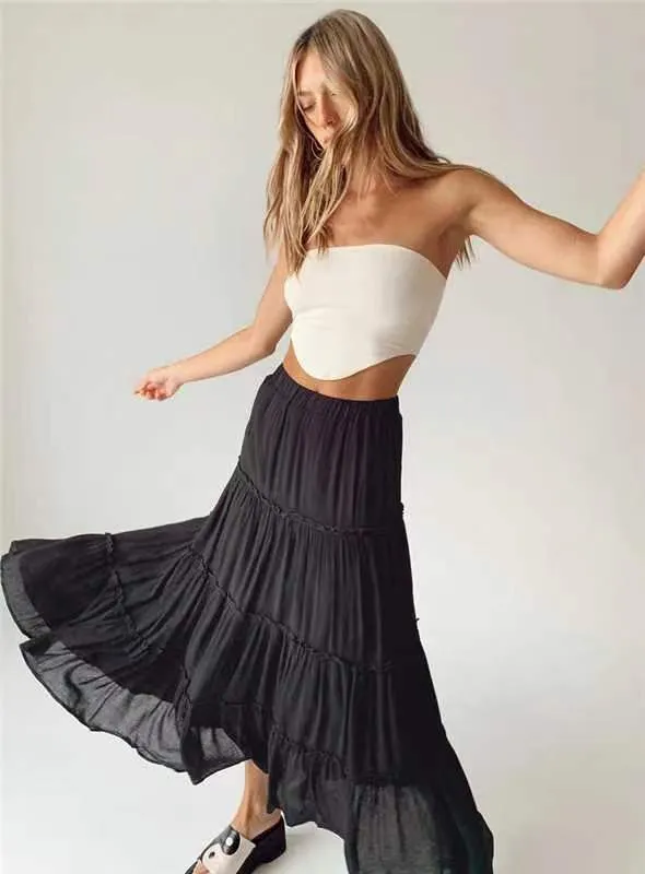 Girlary-shop business casual outfits 2024 Spring New Wind Power Supplier Sexy Cake Skirt