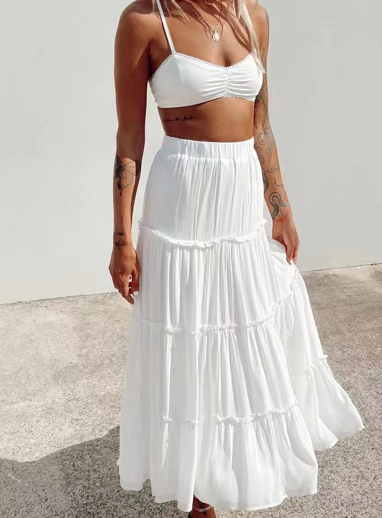 Girlary-shop business casual outfits 2024 Spring New Wind Power Supplier Sexy Cake Skirt