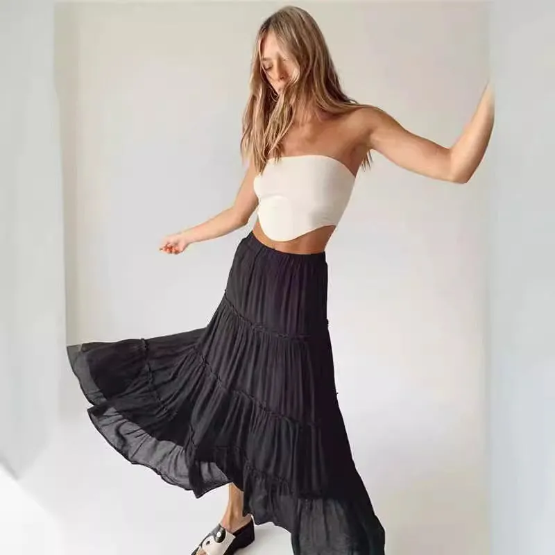 Girlary-shop business casual outfits 2024 Spring New Wind Power Supplier Sexy Cake Skirt