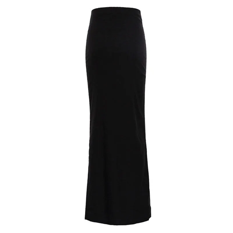 Girlary-shop business casual outfits for women Women's Clothing 2024 Summer New Fashionable Elegant Black Slimming Long Skirt Hip Skirt