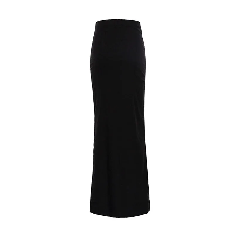 Girlary-shop business casual outfits for women Women's Clothing 2024 Summer New Fashionable Elegant Black Slimming Long Skirt Hip Skirt