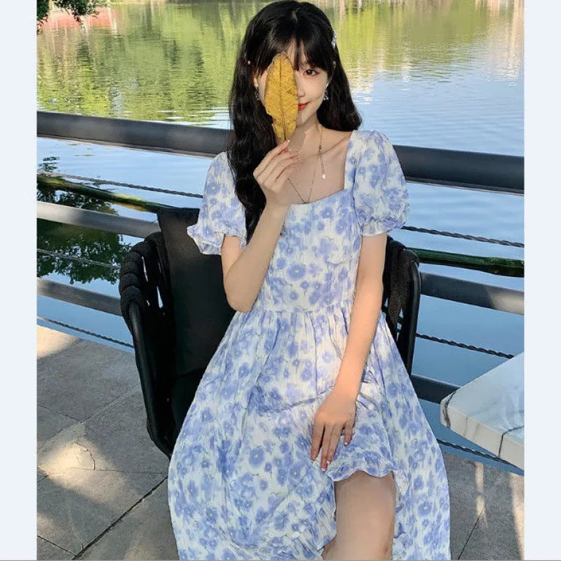 Girlary-shop harajuku dress to impress Lantern Sleeve Super Fairy Little Skirt Gentle Birthday Skirt Slimming Skirt Dress