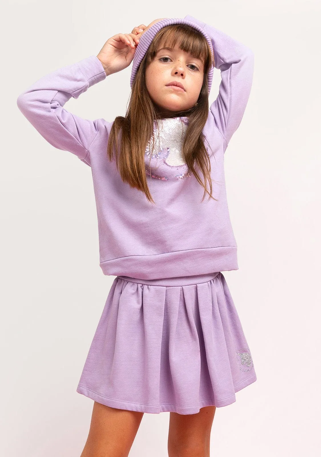 Girl's Mauve Unicorn Skirt