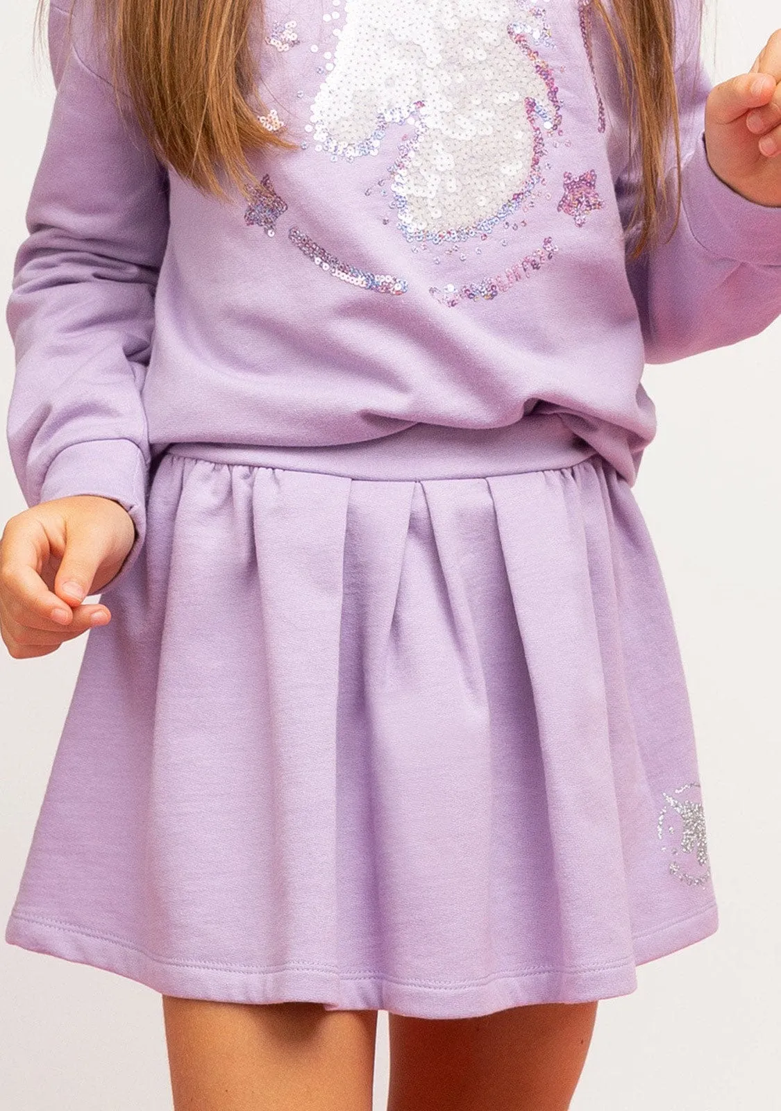 Girl's Mauve Unicorn Skirt