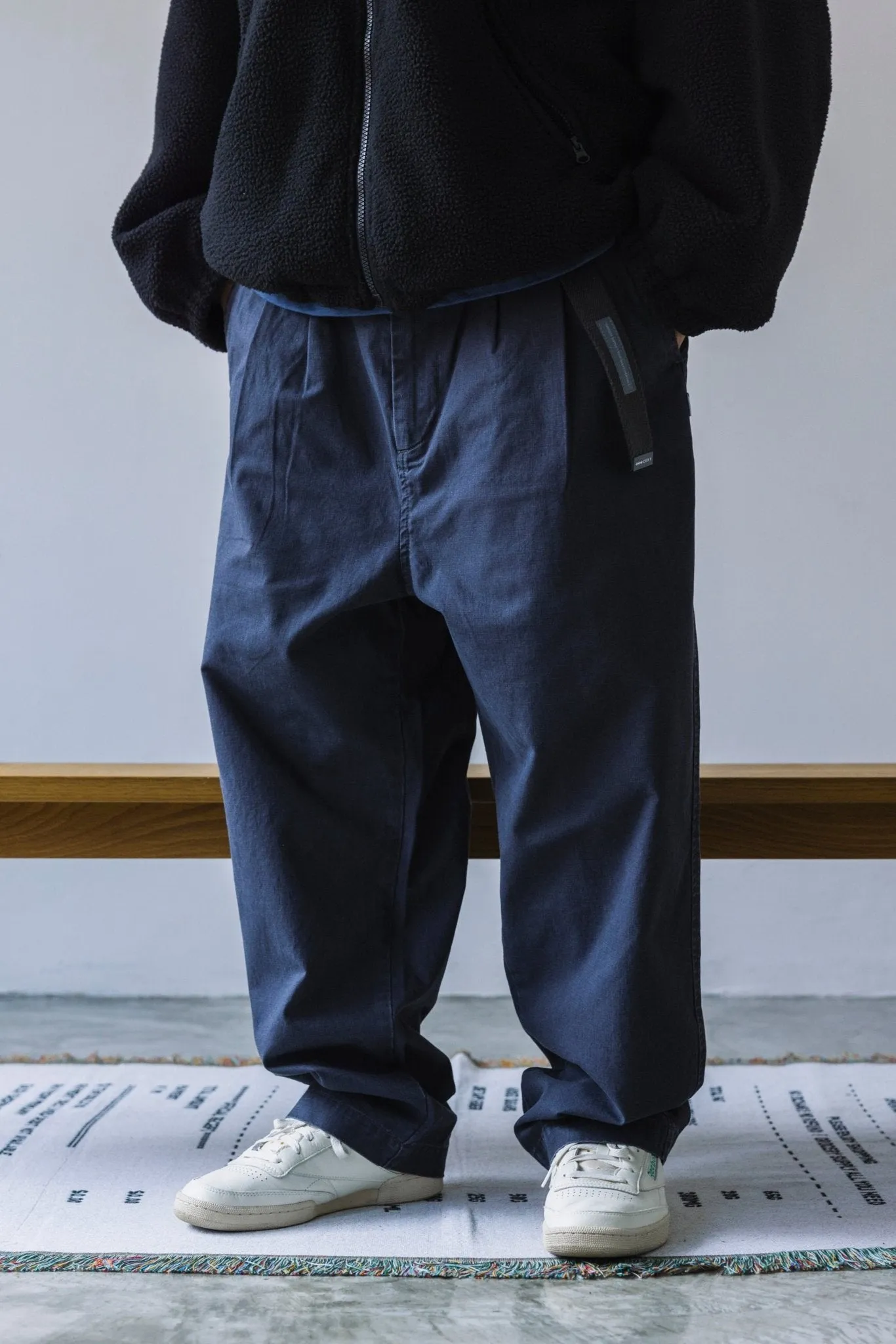 GROCERY WASHED WIDE CHINO PANTS/ CHARCOAL