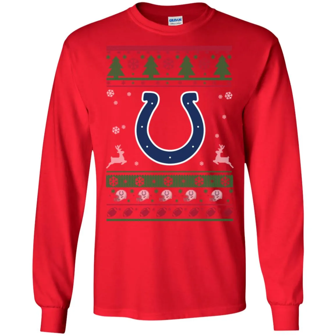 Indianapolis Colts Logo Football Teams Ugly Christmas Sweater Men Long SLeeve Shirt