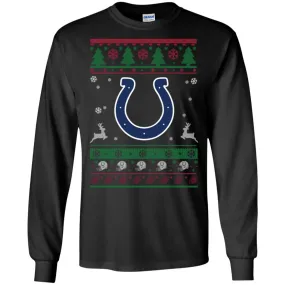 Indianapolis Colts Logo Football Teams Ugly Christmas Sweater Men Long SLeeve Shirt