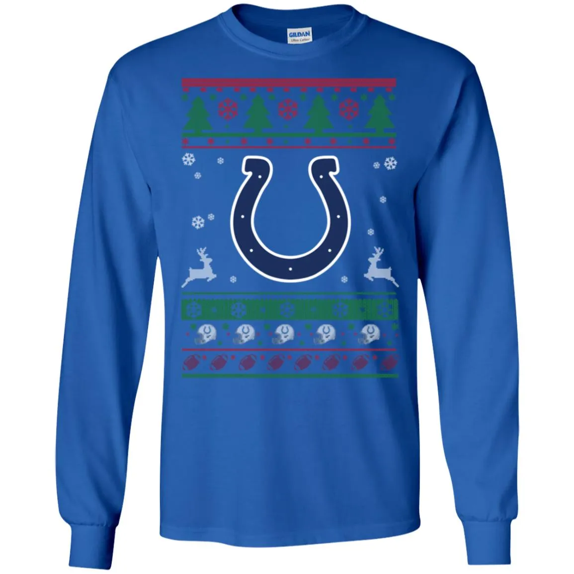 Indianapolis Colts Logo Football Teams Ugly Christmas Sweater Men Long SLeeve Shirt