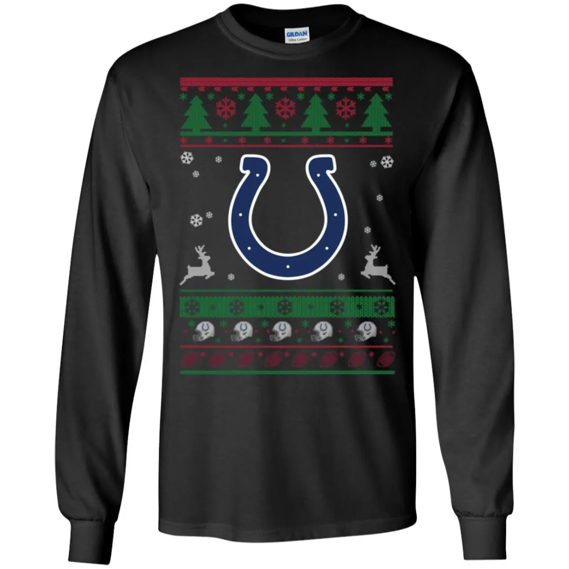 Indianapolis Colts Logo Football Teams Ugly Christmas Sweater Men Long SLeeve Shirt