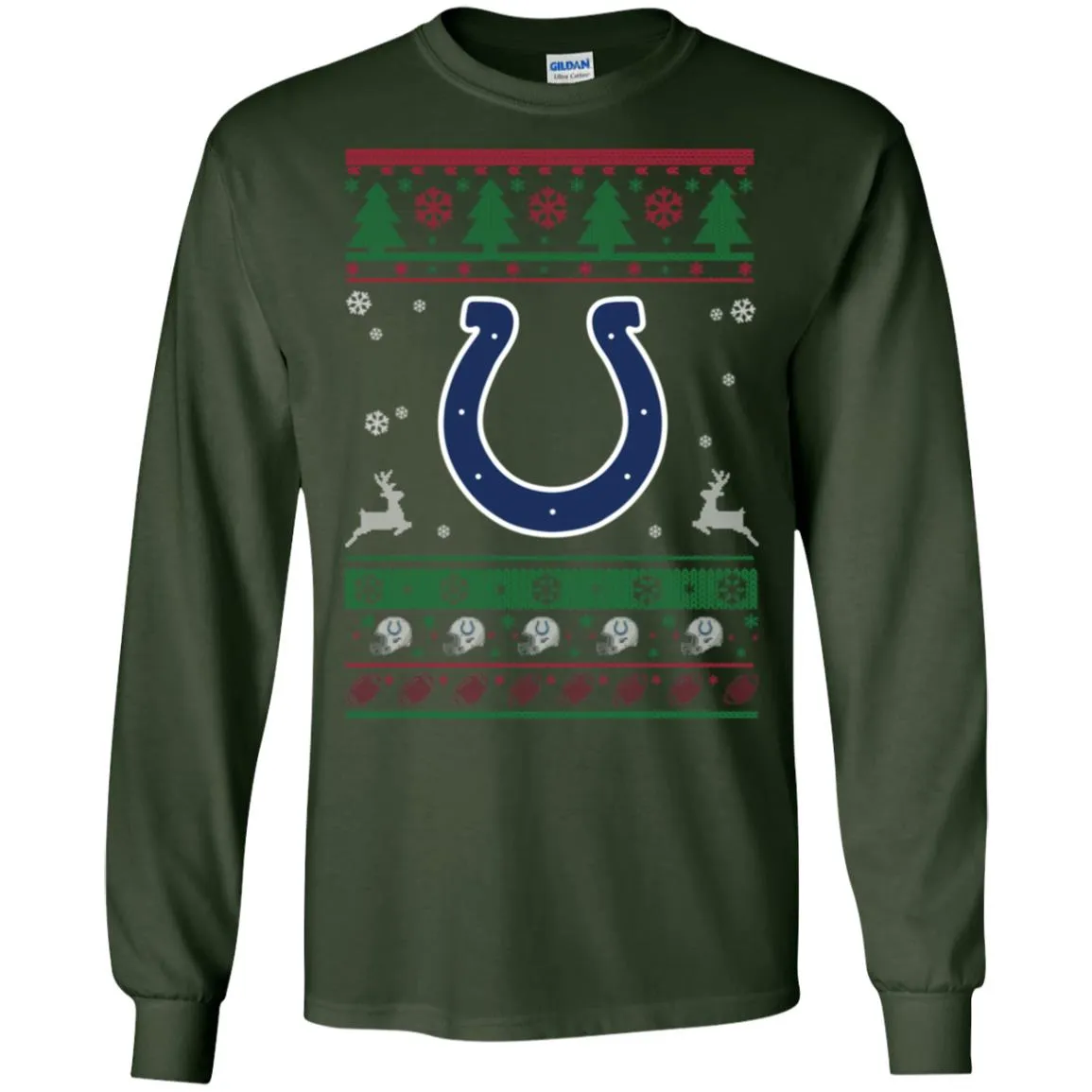 Indianapolis Colts Logo Football Teams Ugly Christmas Sweater Men Long SLeeve Shirt