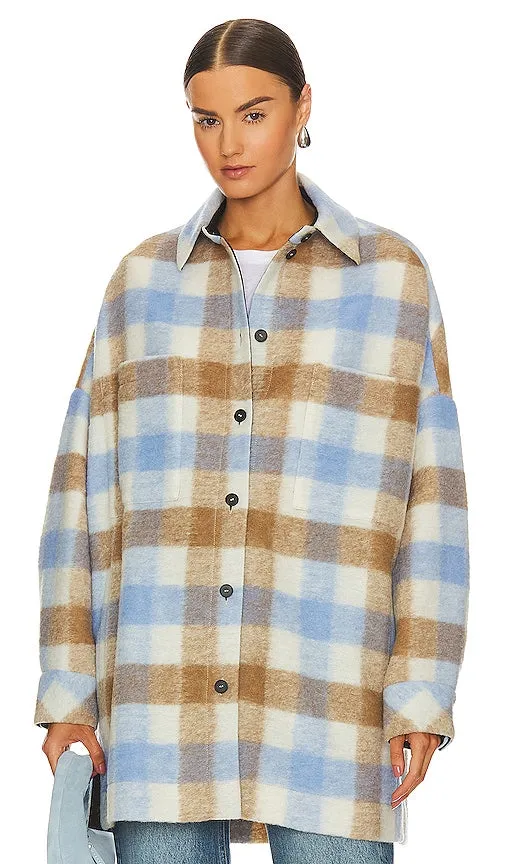 IRO Wallis Shacket in Baby Blue