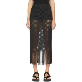 Issey Miyake Black Netting Skirt