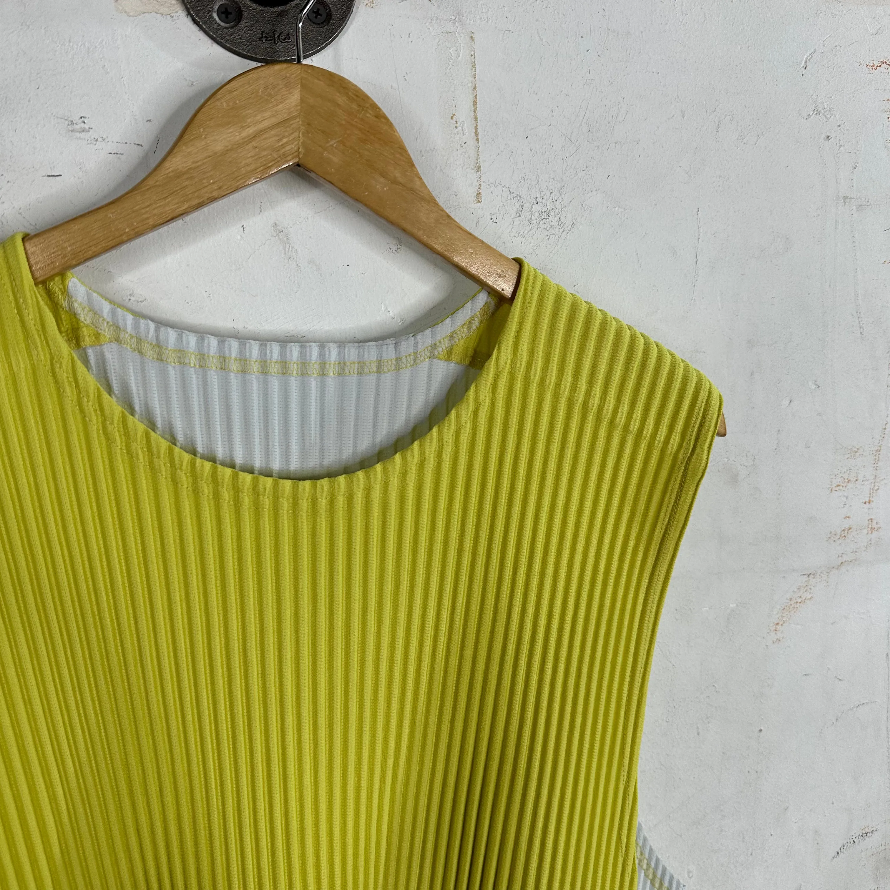 Issey Miyake Two Tone Pleated Vest