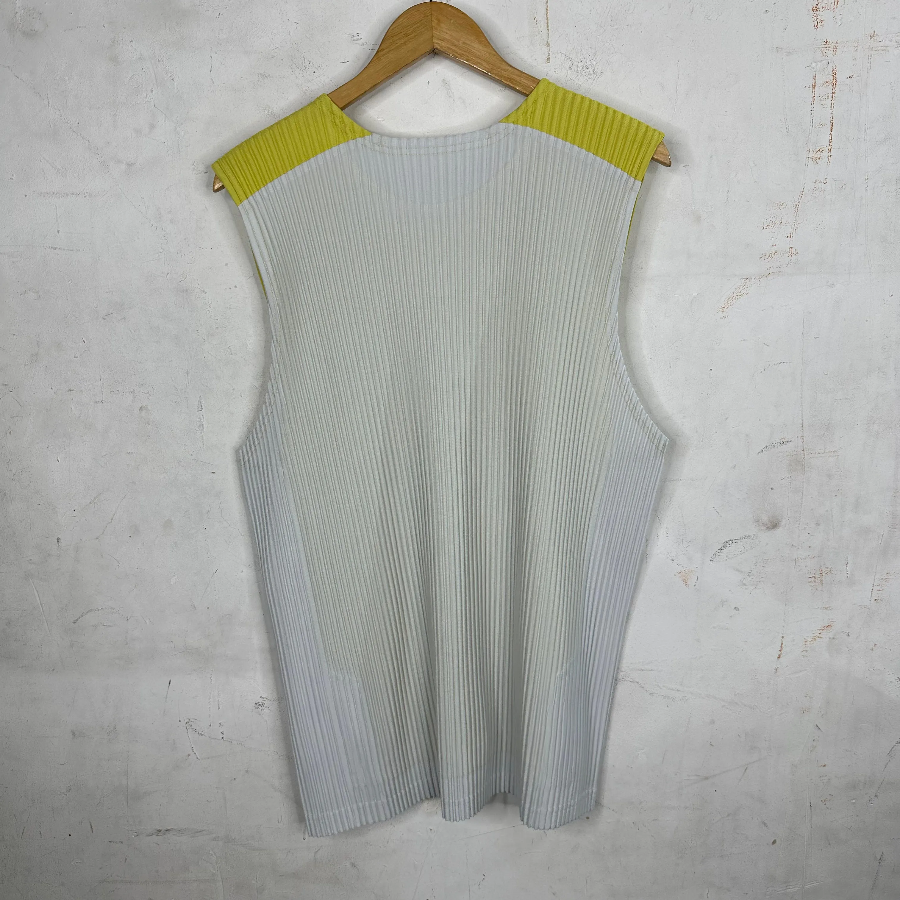 Issey Miyake Two Tone Pleated Vest