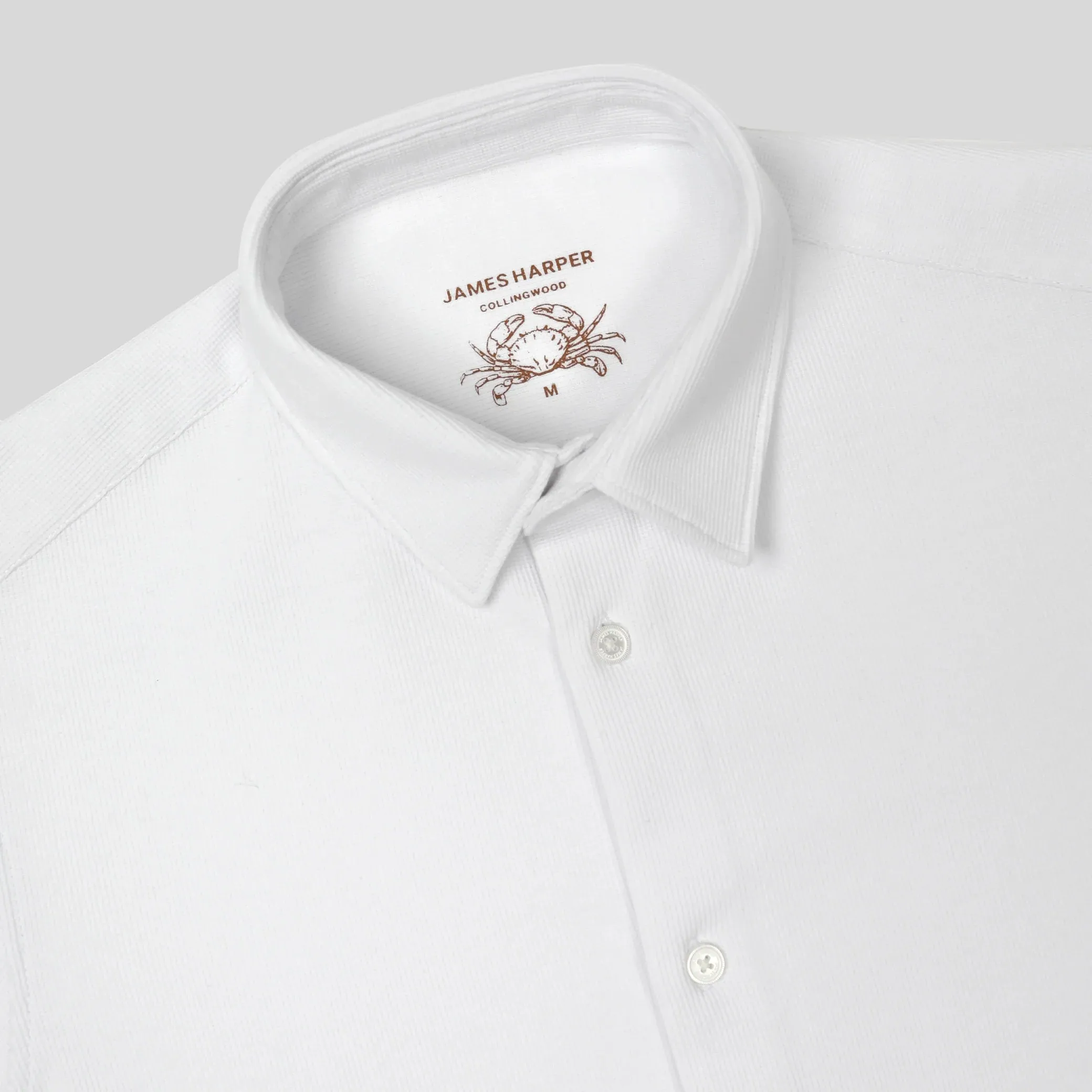 James Harper S/S Knitted Waffle Shirt - White